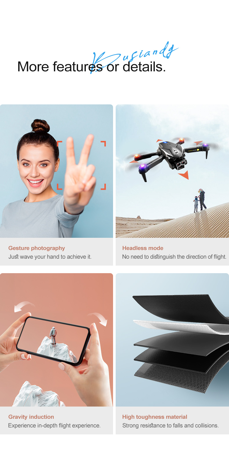 Black Lu600 Folding Drone Photography 2.4g Wifi Mini Drone 4k Waterproof Optical Flow Air Drone Quadcopter for Beginner