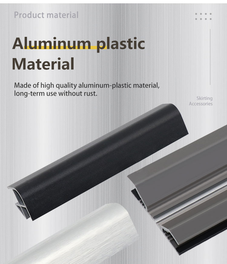 Laminate Flooring Decorative PVC Skirting Board Corner with Printing and UV Coating