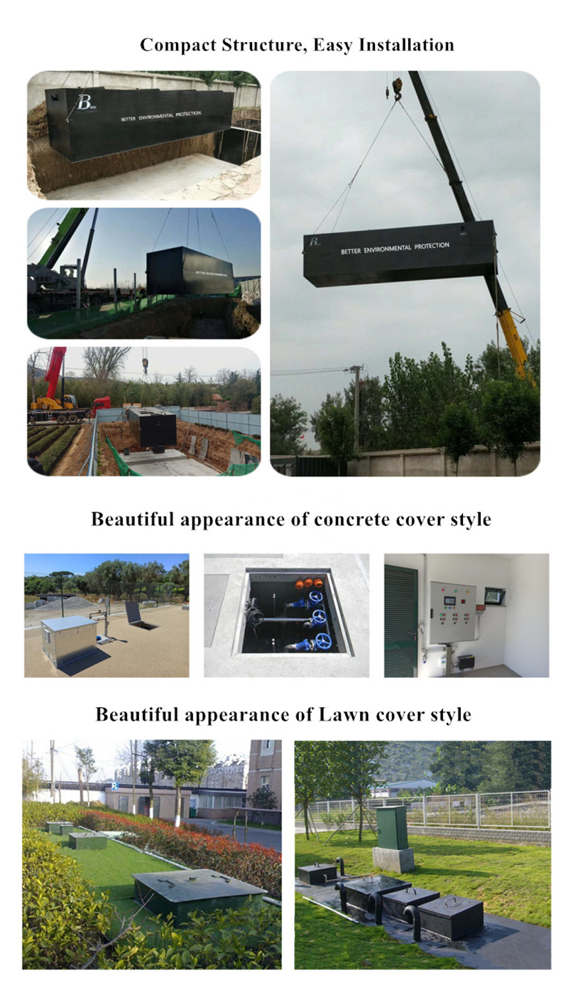 Construction Works MBR Sewage Treatment Equipment Suitable for Schools and Hospitals