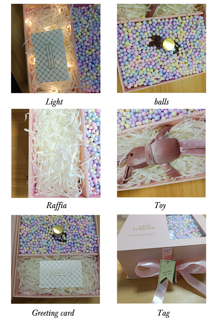 Ribbon Bow Cardboard Gift Packaging Box Bulk Flower Boxes