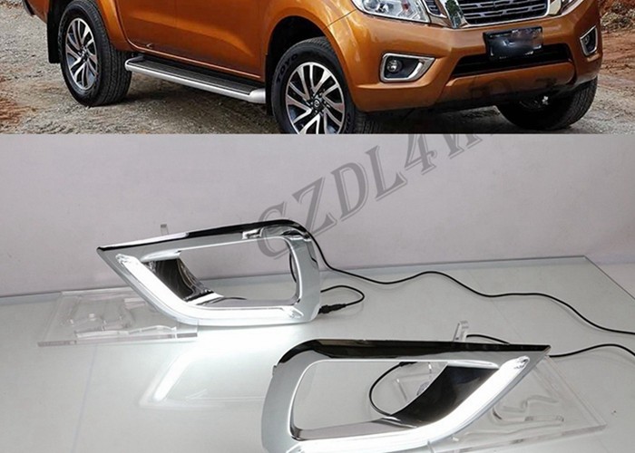 ABS Plastic Daytime Running Light Cover For Nissan Navara NP300 2016 DRL​