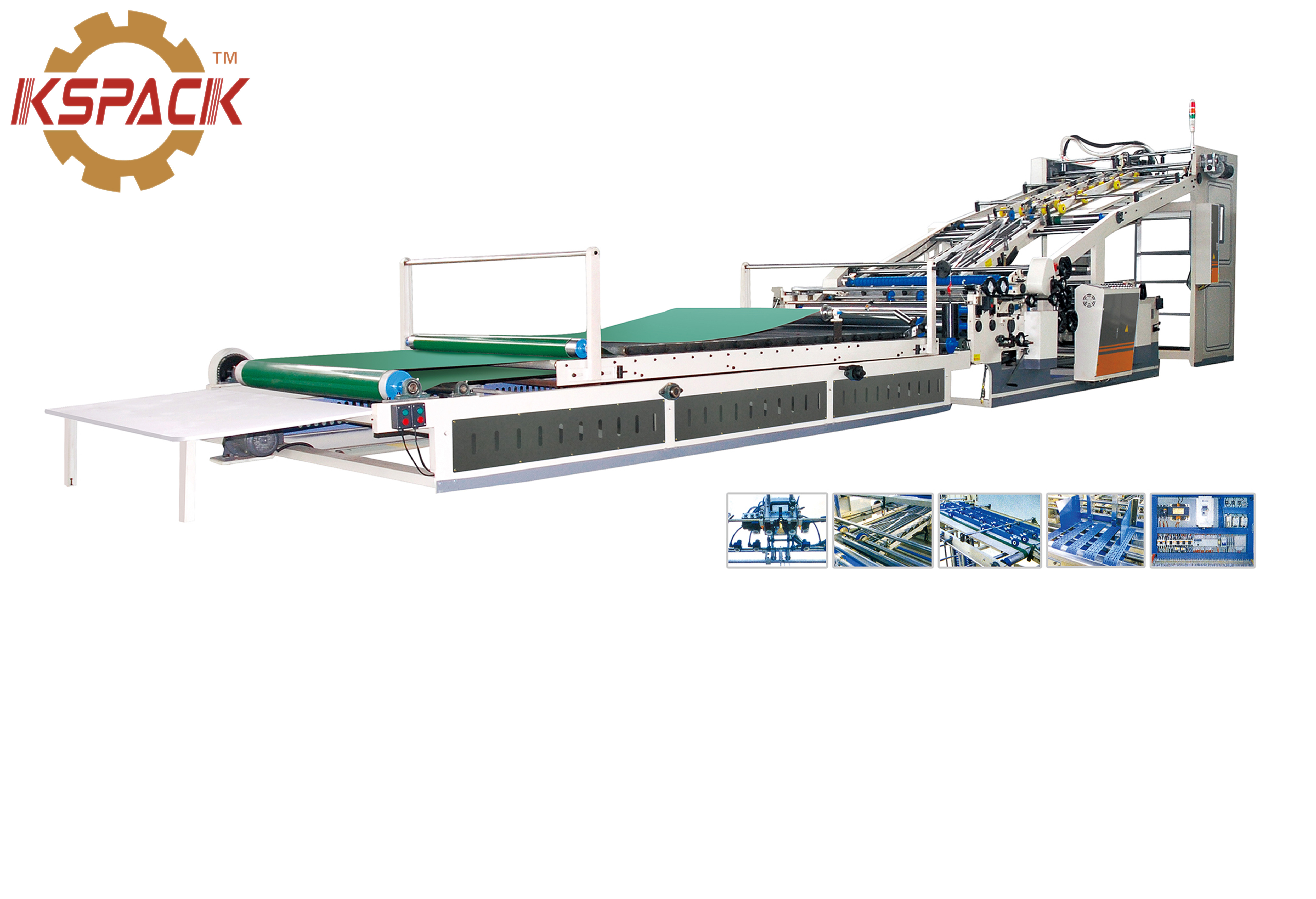 High Precision Cardboard Laminating Machine Automatic Flute Laminator 6.4kw