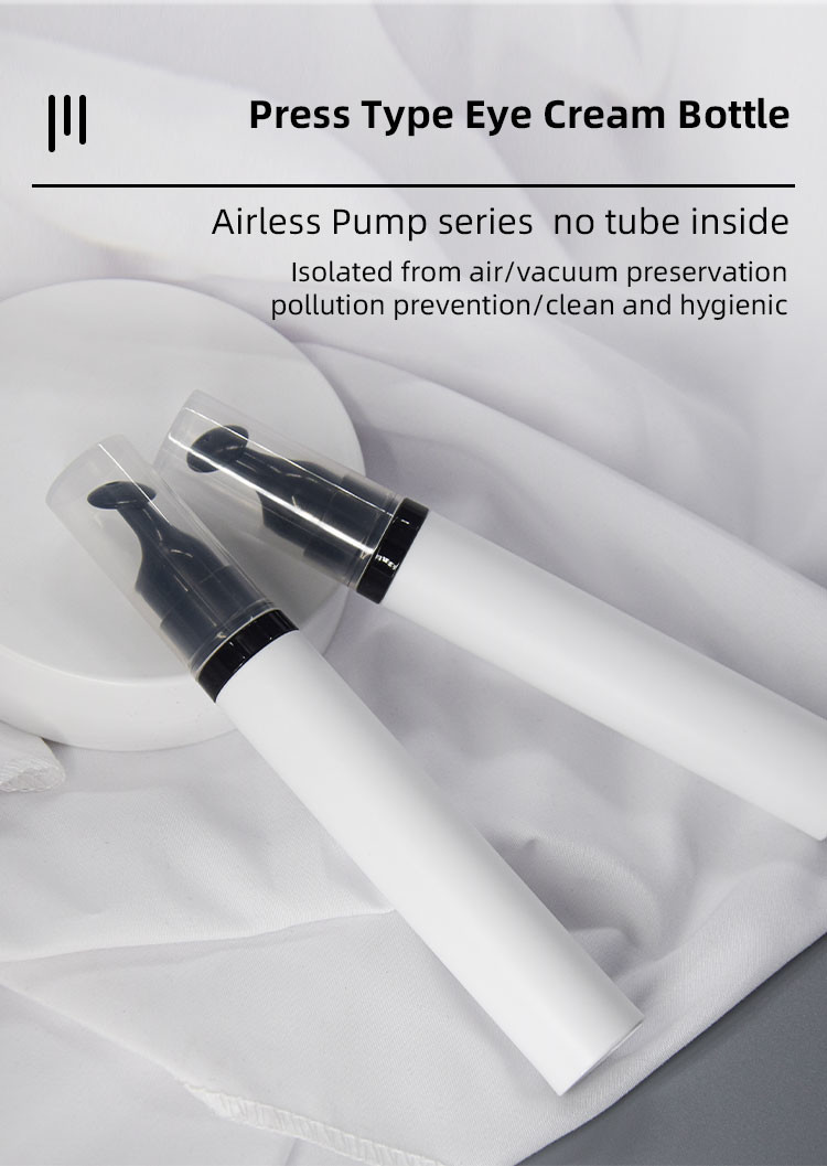 15ml PP Airless Pump Bottles For Eyes Treatment Cosmetic Creams Serums