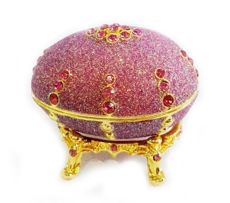 Russian Easter Egg Jewelry Box Crystal Trinket Holder Ring Organizer Home Decor Faberge Egg for Jewelry Boxes Gift