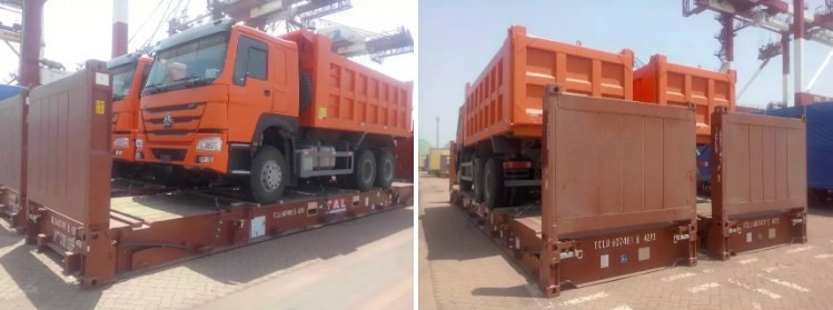 10 Wheel Red 6x4 371HP Sinotruk Howo Cargo Truck