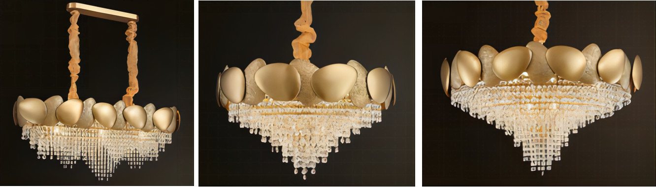 Large Round Crystal Chandelier For Foyer Living Room Bedroom