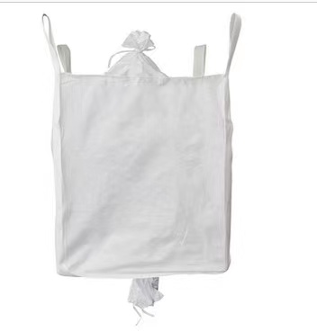 1000kg Loading Weight Jumbo Bag with Cross Corner Loop and Top White Skirt