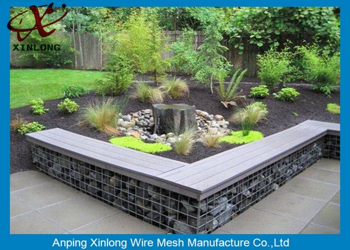Aluminum-zinc Alloy Cage Gabion Wire Mesh / Hexagonal Gabion Box