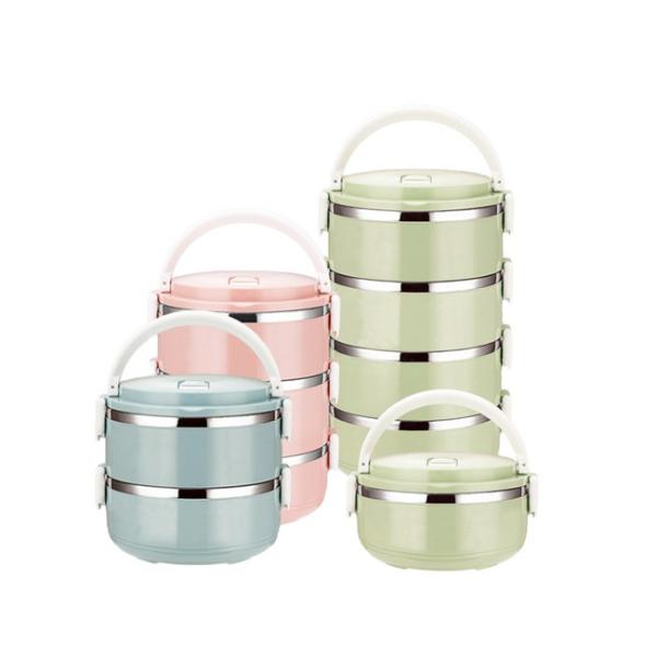 Layered Stainless Steel Thermal Tiffin Box thermal Insulated Food Container For