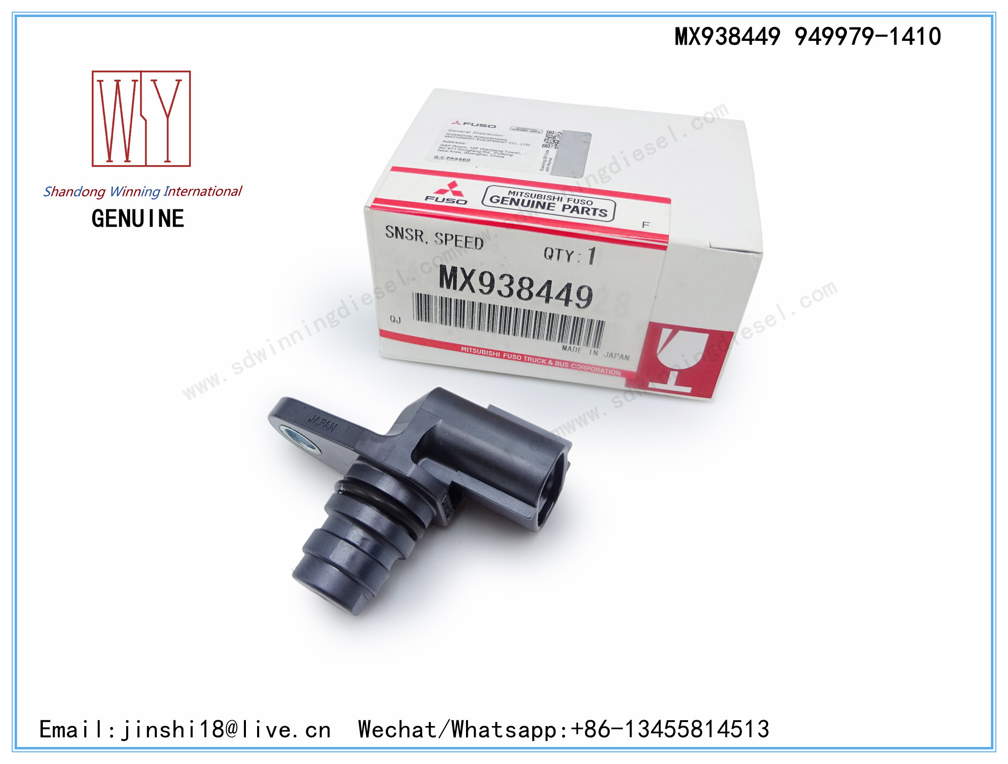 MITSUBISHI GENUINE AND BRAND NEW DIESEL ROTATIONAL SPEED SENSOR MX938449, 949979-1410