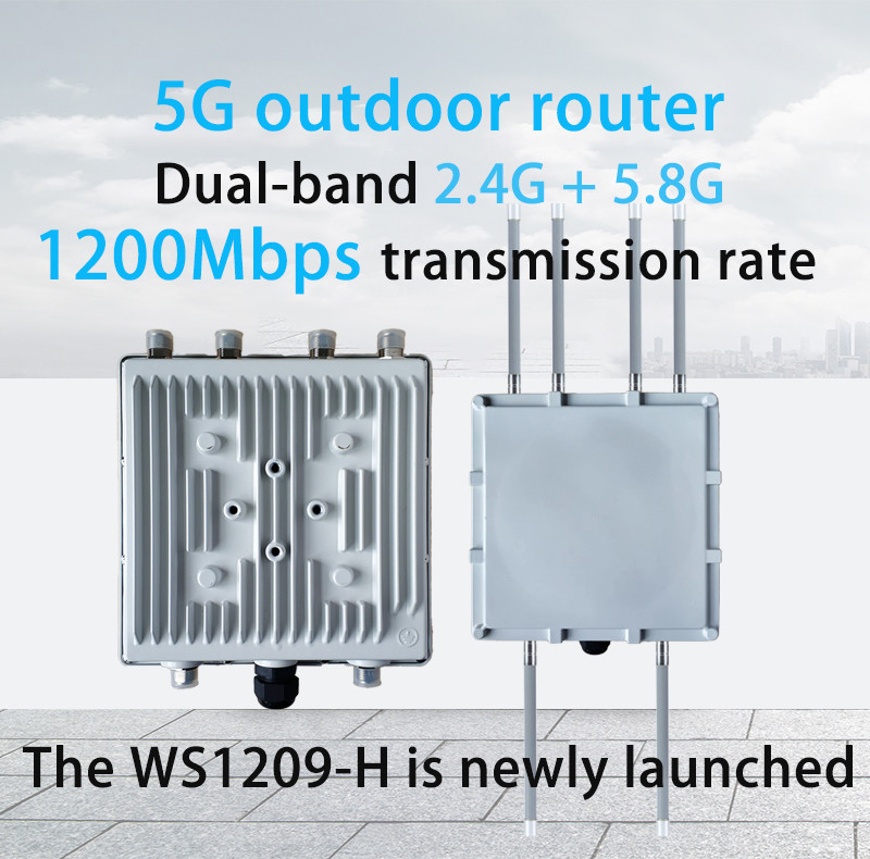 Waterproof 5G Outdoor Router 48V POE 1200Mbps Dual Band With Sim Card