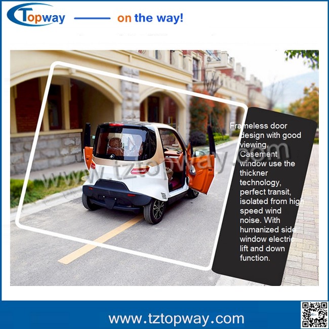 Steering wheel with air conditioner Mini Electric Vehicle car rickshaw for adult
