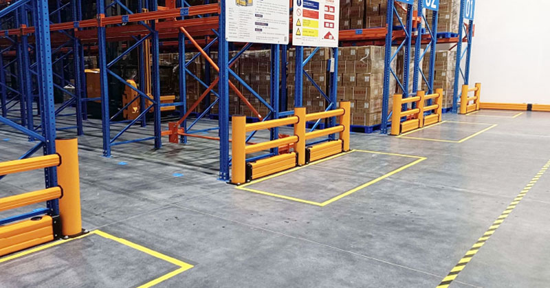 Flexible Pedestrian Barrier  Anti-Collision Guardrails Warehouse Safety Barrier Traffic Guardrails
