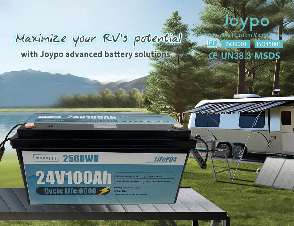 Fast Charging RV Lithium Battery 24 Volt Lithium Iron Phosphate RV Battery