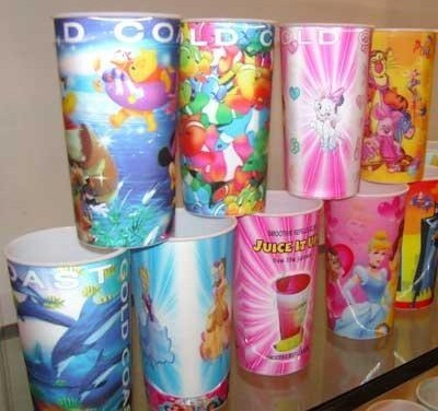 PLASTIC LENTICULAR lenticular printing kid picture changing mug plastic cup pp 3D Lenticular Cup with lid