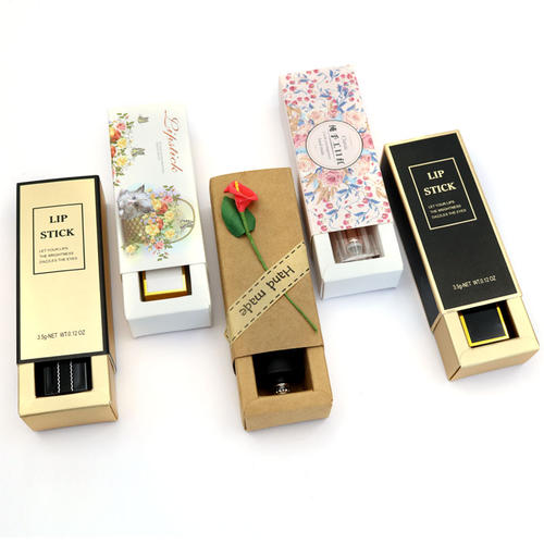 Custom luxury design logo paper cosmetics lipstick lip gloss tube packaging box private label
