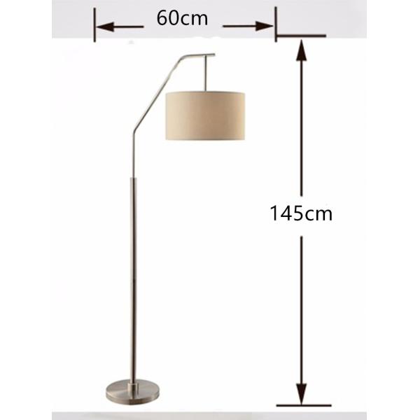 Modern Metal Floor Lamp Modern E27 Floor Lamps Standing Simple Fabric Shade Standing Lamp(WH-MFL-74)