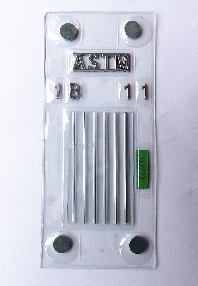 ASTM E747 Wire Type Penetrameter with The Material 1 - FE , 01 - Ti , 02 - Al , 03 - Mg , 3 - Ni , 4 - Cu