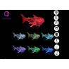 Buy cheap 7 Colors RGB Shark Gifts 3D LED Illusion Lamps For Girls Bedroom from wholesalers