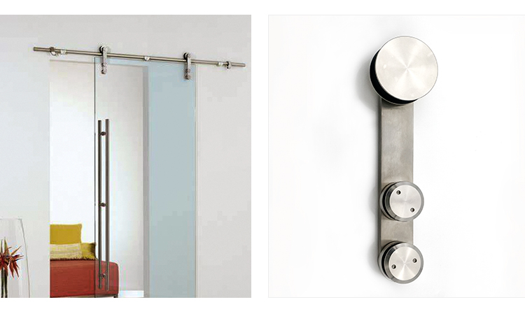 Sliding Shower Room Glass Door Accessories System Hardware Set in Silver/Black/Golden