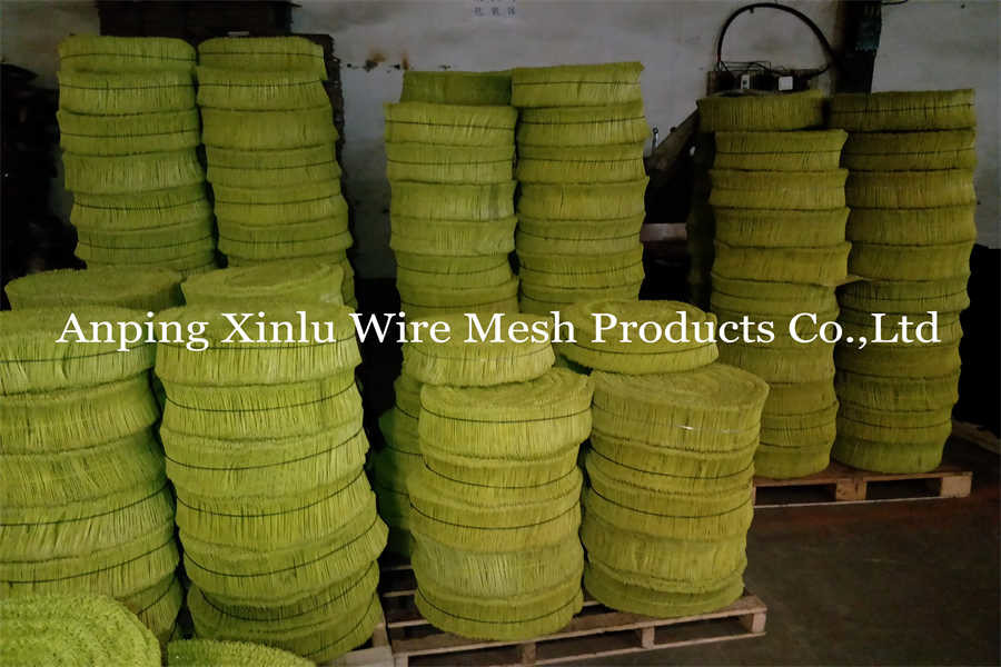 Yellow Plastic Double Loop Tie Wire 380mpa 16GA SAE1008 PVC Coated Rebar Twin Loop Binding WIre