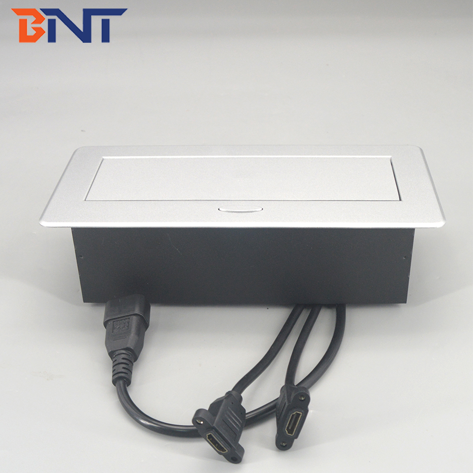 Office multi plug hidden table top socket with usb charger