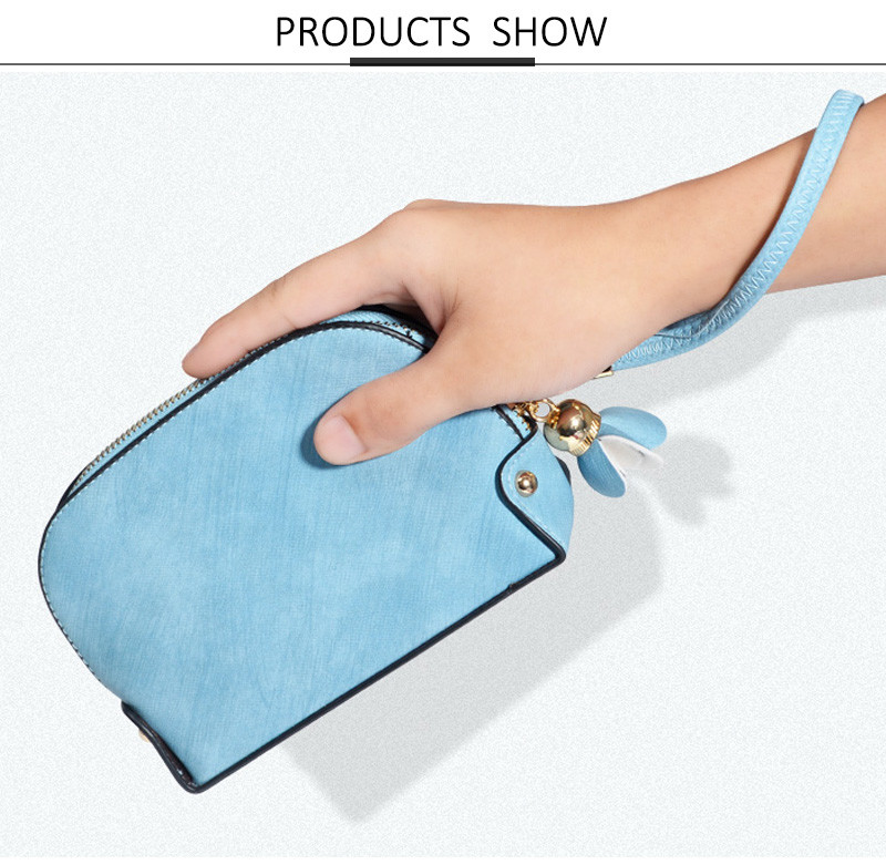 Wholesale Pure Color Blank Shell Shape Summer Cosmetic Mini Bag