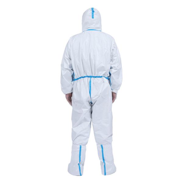 Eco Friendly Material Medical Coverall Suit , Disposable Chemical Suit