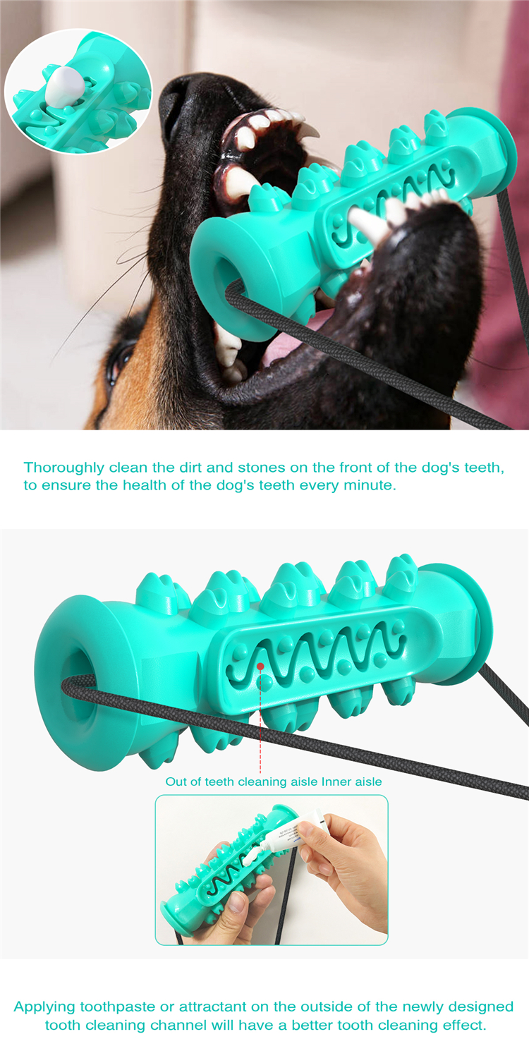 High Quality New Single Suction Cup Molar Ball Dog Toothbrush Teeth Cleaning Chew Toys For Pet