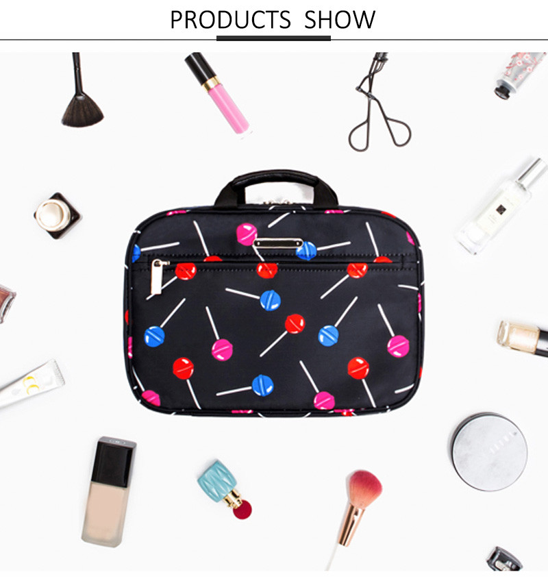 Black Folding Portable Travel Cosmetic Hanging Toiletry Bag