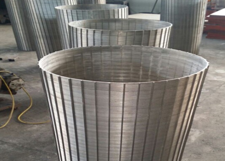 Customized Johnson Wedge Wire Screens V Shaped Wrapped Slot Pipe Filter
