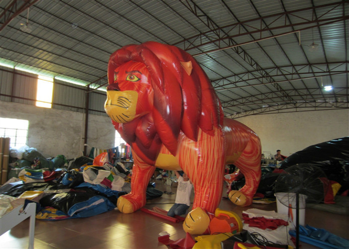 Commercial Cartoon Inflatable Advertising Signs digital painting Giant Inflatable Lion for exhibition