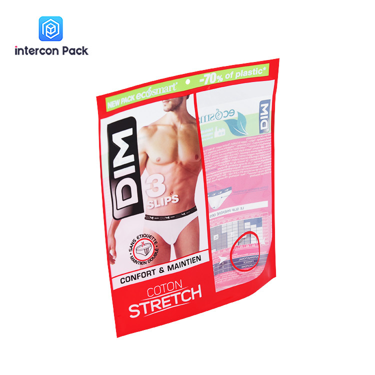 Heat Sealing Paper Plastic Composite Bag Three Side Sealing Polyester For Garment