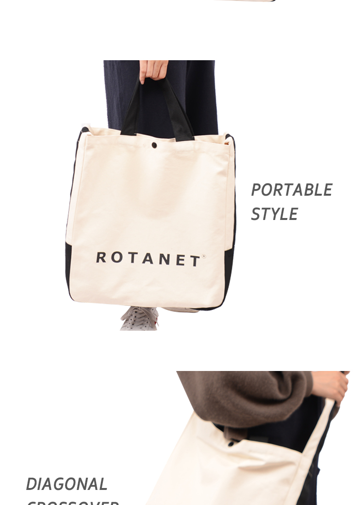 Various Color Canvas Shoulder Handbags 60-140 GSM Thickness Enhanced Visual Image Effect