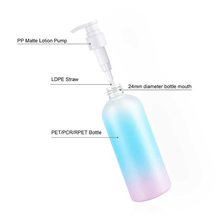 300ml Matte Finish Plastic Bottles Packaging For Shampoo And Conditioner