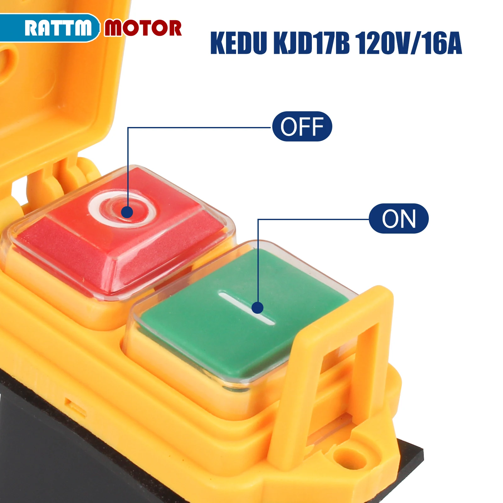 KJD17B/1-2 Mini Lathe Accessories 4 PIN Emergency Stop Switch