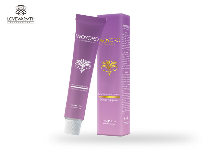 Low Ammonia Permanent Hair Color Cream Long Lasting 6 Month For Salon Bouncy / Shine