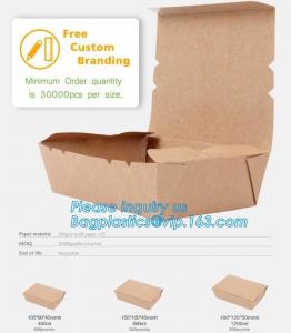 China Wholesales custom rectangle die cut packaging lunch food kraft paper corrugated mailer box,Takeout Food Packaging Kraft on sale
