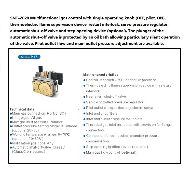 Gas Fireplace Catering Appliances Parts Replace 820 Multifunctional Gas Control Valve