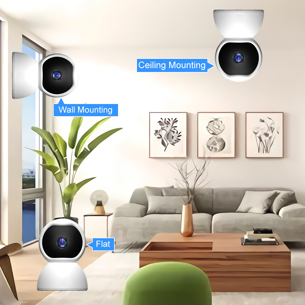 Indoor auto tracking WIFI PT 1080P 2MP WIFI camera wireless onvif 128G TF card slot home security wifi camera