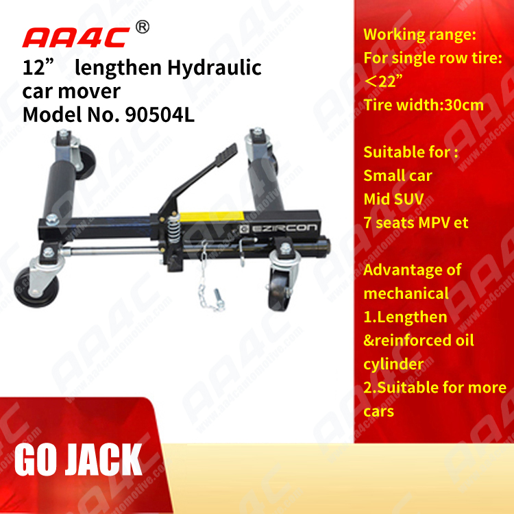 12 inches hydraulic Car Go Jack Car Dolly Car Wheel Moving Dolly Vehicle Positioning Jack 4 wheels dolly