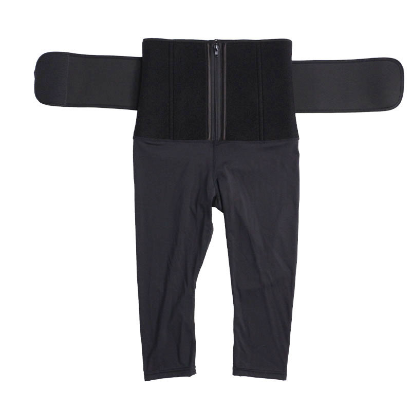 Womens High Waisted Gym Leggings 9 Steel Bone Waist Trainer Tights