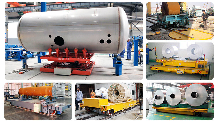 Paper Plant Billet Factory 15t Material Transfer V-Block Coil Rail Cart