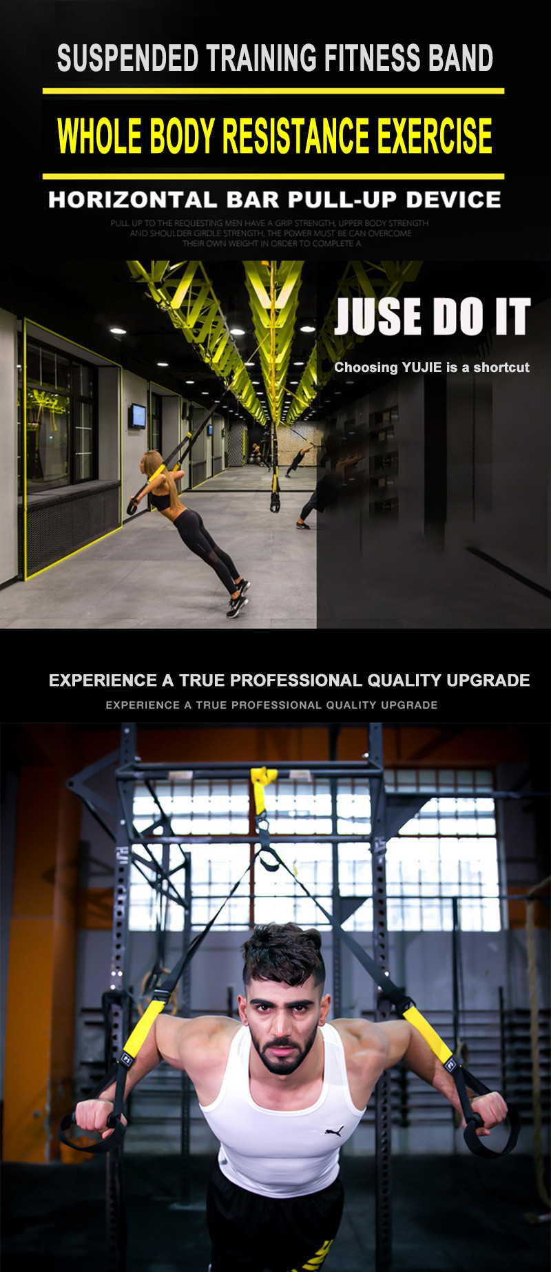 Max Loaded 400 KG Gym Workout Crossfit Exercise Pull Rope Hanging Training Nylon Resistance Band Set