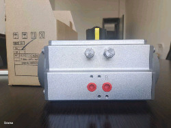 Double effect pneumatic actuator - RATDA model Anodizing external surface GREY cap color