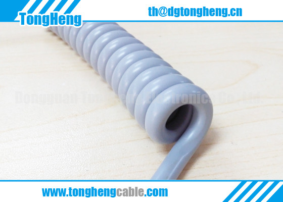 Popular Gray Sheathed Electrical Industrial Customized Spring Cable