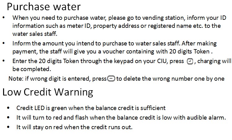 Great Volume Split Keypad Prepaid Water Meter with CE Certified