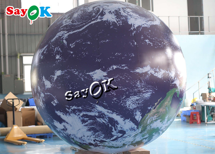 2m Giant Inflatable Earth Globe Model With Led Lighting