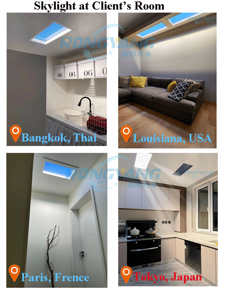 110V Wall Mounted Artificial Sunlight Panel Faux Skylight Panels With 50000h Lifespan