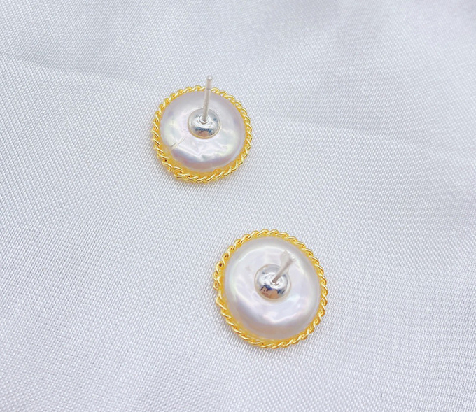 Vintage Gold Color Earrings Set Round Shape Pearl Earrings For Women Simple Square Round Fashion Earring Party Jewelry